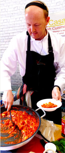 Tim cooking paella!